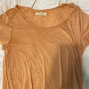 orange free people shirt size large